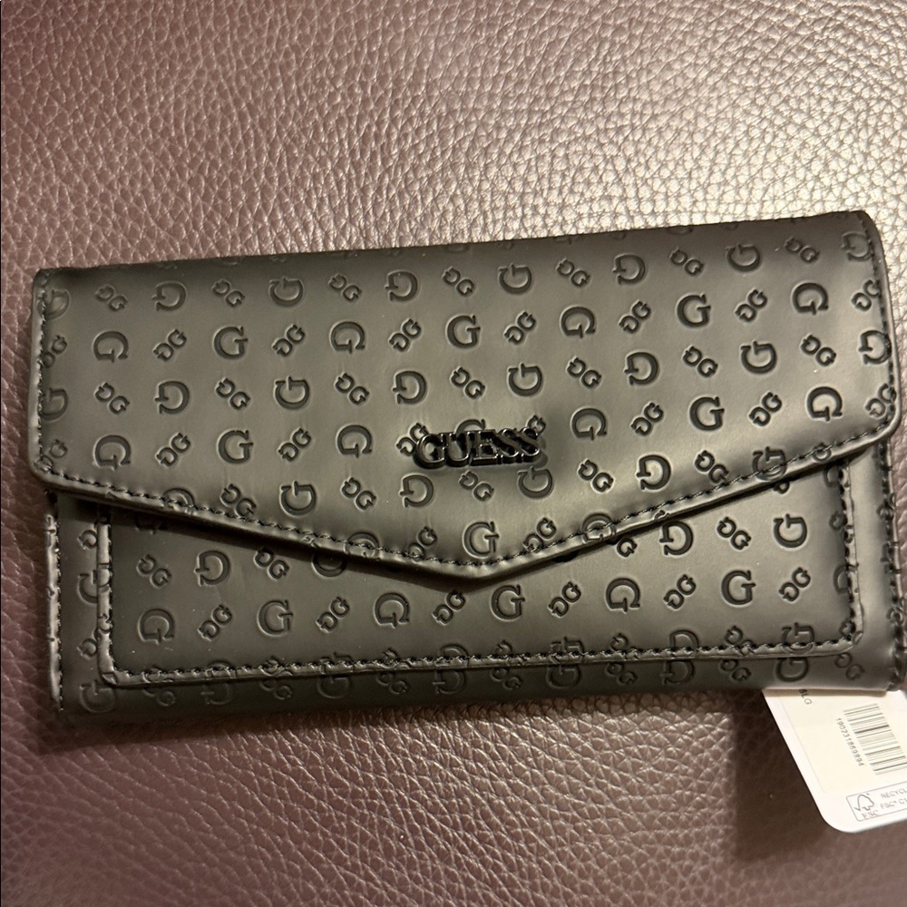 Guess Charcoal Embossed Clutch